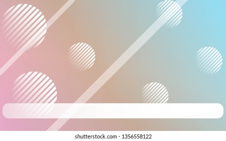 Hologram Gradient Background with Line, Circle. For Your Graphic Invitation Card, Poster, Brochure. Vector Illustration