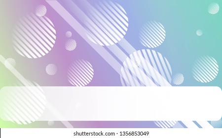 Hologram Gradient Background with Line, Circle. For Your Graphic Invitation Card, Poster, Brochure. Vector Illustration