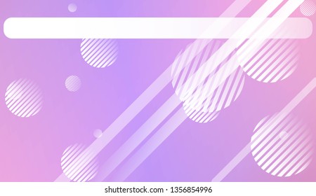 Hologram Gradient Background with Line, Circle. For Your Graphic Invitation Card, Poster, Brochure. Vector Illustration