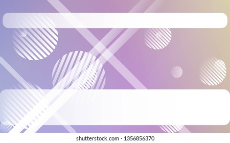 Hologram Gradient Background with Line, Circle. For Your Graphic Invitation Card, Poster, Brochure. Vector Illustration