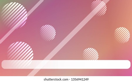 Hologram Gradient Background with Line, Circle. For Your Graphic Invitation Card, Poster, Brochure. Vector Illustration