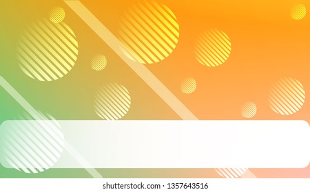 Hologram Gradient Background with Line, Circle. For Your Graphic Design, Banner. Vector Illustration
