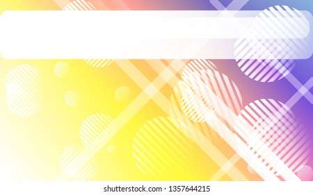 Hologram Gradient Background with Line, Circle. For Your Graphic Design, Banner. Vector Illustration