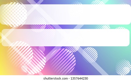 Hologram Gradient Background with Line, Circle. For Your Graphic Design, Banner. Vector Illustration