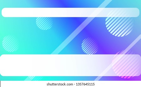Hologram Gradient Background with Line, Circle. For Your Graphic Design, Banner. Vector Illustration