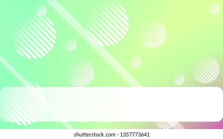Hologram Gradient Background with Line, Circle. For Your Graphic Design, Banner. Vector Illustration