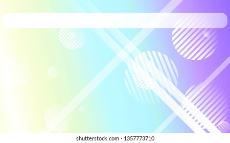 Hologram Gradient Background with Line, Circle. For Your Graphic Design, Banner. Vector Illustration
