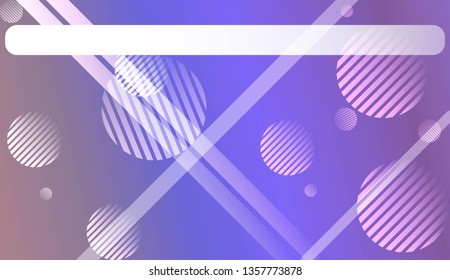 Hologram Gradient Background with Line, Circle. For Your Graphic Invitation Card, Poster, Brochure. Vector Illustration