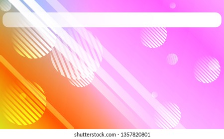 Hologram Gradient Background with Line, Circle. For Your Graphic Design, Banner. Vector Illustration