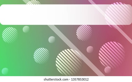 Hologram Gradient Background with Line, Circle. For Your Graphic Invitation Card, Poster, Brochure. Vector Illustration