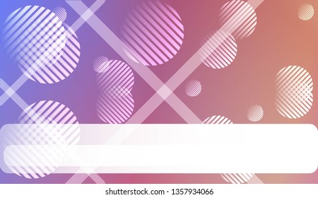 Hologram Gradient Background with Line, Circle. For Your Graphic Invitation Card, Poster, Brochure. Vector Illustration