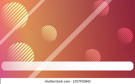 Hologram Gradient Background with Line, Circle. For Your Graphic Invitation Card, Poster, Brochure. Vector Illustration