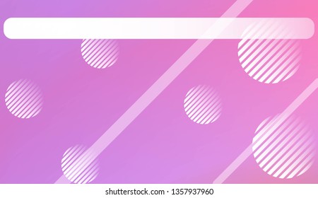 Hologram Gradient Background with Line, Circle. For Your Graphic Invitation Card, Poster, Brochure. Vector Illustration