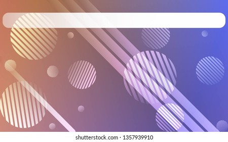 Hologram Gradient Background with Line, Circle. For Your Graphic Invitation Card, Poster, Brochure. Vector Illustration