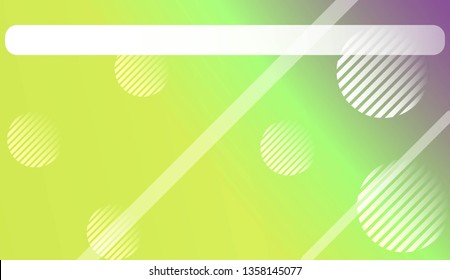 Hologram Gradient Background with Line, Circle. For Your Graphic Invitation Card, Poster, Brochure. Vector Illustration