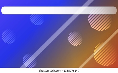 Hologram Gradient Background with Line, Circle. For Your Graphic Invitation Card, Poster, Brochure. Vector Illustration