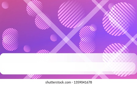 Hologram Gradient Background with Line, Circle. For Your Design Wallpapers Presentation. Vector Illustration