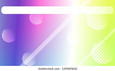 Hologram Gradient Background with Line, Circle. For Your Graphic Design, Banner. Vector Illustration