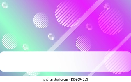 Hologram Gradient Background with Line, Circle. For Your Graphic Design, Banner. Vector Illustration