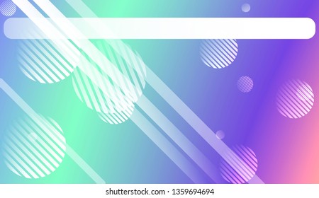 Hologram Gradient Background with Line, Circle. For Your Graphic Design, Banner. Vector Illustration