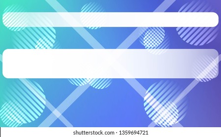 Hologram Gradient Background with Line, Circle. For Your Graphic Invitation Card, Poster, Brochure. Vector Illustration