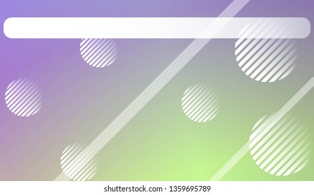 Hologram Gradient Background with Line, Circle. For Your Graphic Invitation Card, Poster, Brochure. Vector Illustration