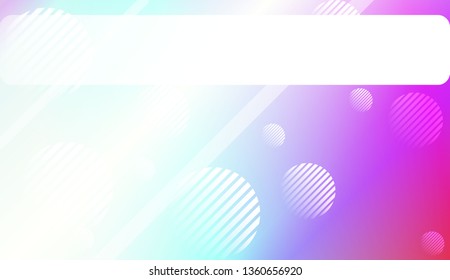 Hologram Gradient Background with Line, Circle. For Your Graphic Design, Banner. Vector Illustration