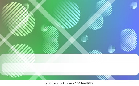 Hologram Gradient Background with Line, Circle. For Your Design Wallpapers Presentation. Vector Illustration
