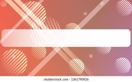 Hologram Gradient Background with Line, Circle. For Your Graphic Invitation Card, Poster, Brochure. Vector Illustration
