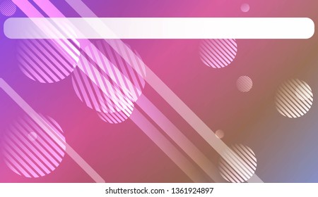 Hologram Gradient Background with Line, Circle. For Your Graphic Invitation Card, Poster, Brochure. Vector Illustration