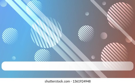 Hologram Gradient Background with Line, Circle. For Your Design Wallpapers Presentation. Vector Illustration