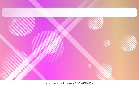 Hologram Gradient Background with Line, Circle. For Your Design Wallpapers Presentation. Vector Illustration