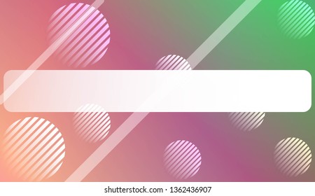 Hologram Gradient Background with Line, Circle. For Your Graphic Invitation Card, Poster, Brochure. Vector Illustration