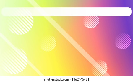 Hologram Gradient Background with Line, Circle. For Your Graphic Design, Banner. Vector Illustration