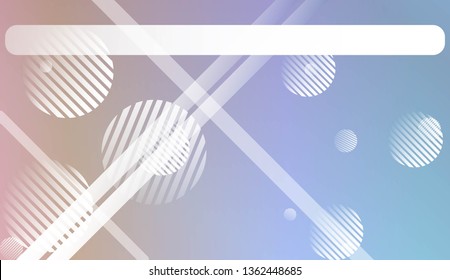 Hologram Gradient Background with Line, Circle. For Your Design Wallpapers Presentation. Vector Illustration