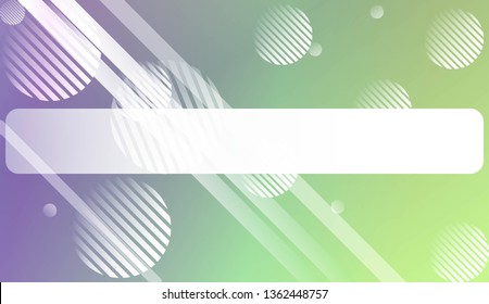 Hologram Gradient Background with Line, Circle. For Your Graphic Invitation Card, Poster, Brochure. Vector Illustration