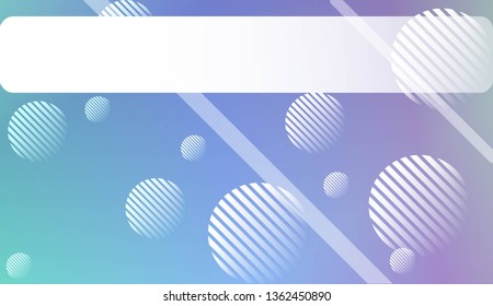 Hologram Gradient Background with Line, Circle. For Your Graphic Invitation Card, Poster, Brochure. Vector Illustration