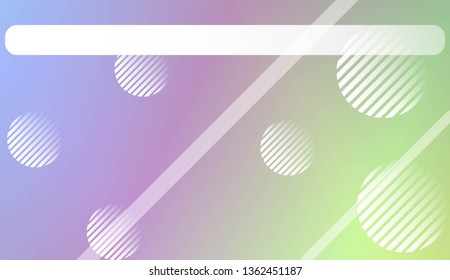 Hologram Gradient Background with Line, Circle. For Your Graphic Invitation Card, Poster, Brochure. Vector Illustration