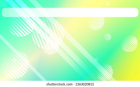Hologram Gradient Background with Line, Circle. For Your Graphic Design, Banner. Vector Illustration