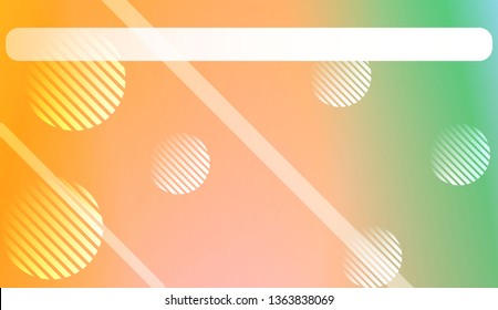 Hologram Gradient Background with Line, Circle. For Your Graphic Design, Banner. Vector Illustration