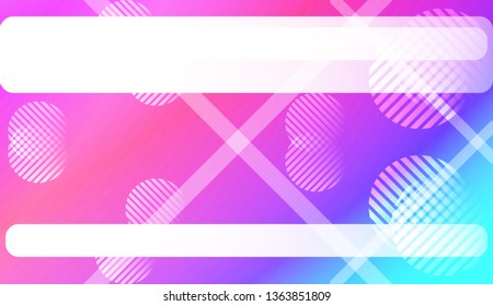 Hologram Gradient Background with Line, Circle. For Your Design Wallpapers Presentation. Vector Illustration
