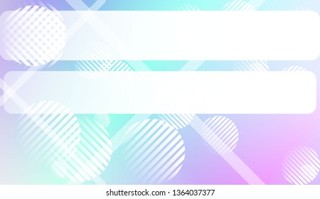 Hologram Gradient Background with Line, Circle. For Your Design Wallpapers Presentation. Vector Illustration