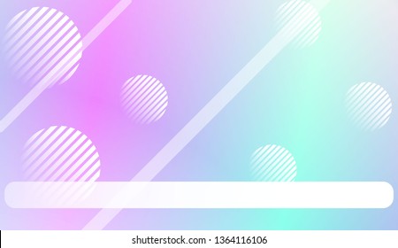 Hologram Gradient Background with Line, Circle. For Your Design Wallpapers Presentation. Vector Illustration