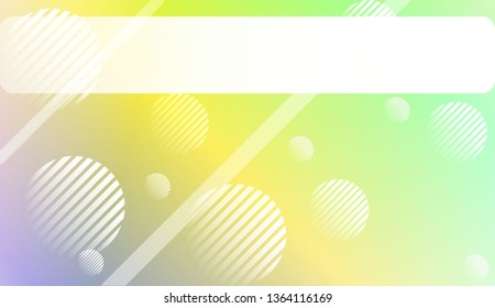 Hologram Gradient Background with Line, Circle. For Your Design Wallpapers Presentation. Vector Illustration