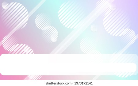 Hologram Gradient Background with Line, Circle. For Your Design Wallpapers Presentation. Vector Illustration