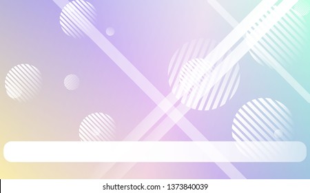 Hologram Gradient Background with Line, Circle. For Your Design Wallpapers Presentation. Vector Illustration