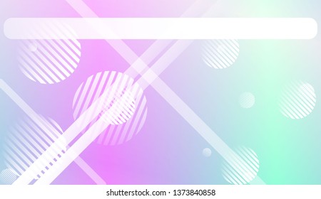 Hologram Gradient Background with Line, Circle. For Your Design Wallpapers Presentation. Vector Illustration