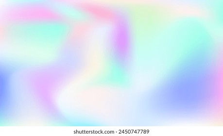 Hologram Gradient. Blue Blur Texture. Retro Glitch. Vintage Cover. Holographic Background. Abstract Background. Shiny Futuristic Brochure. Metalic Paper. Pink Hologram Gradient