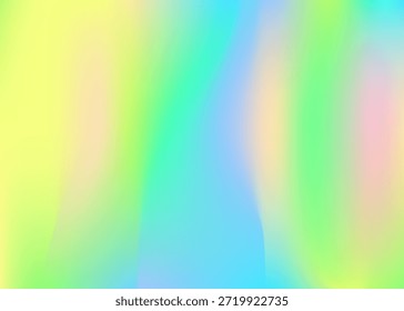 Gradiente de holograma. Desenfoque el folleto creativo. Fondo de ensueño. Fondo de Vaporwave. Líquido plástico. Textura metálica psicodélica. Luz de neón. Pop Glitter. Gradiente de holograma rosa
