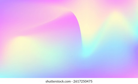 Hologram Gradient. Blur Design. Violet Soft Texture. Pearlescent Texture. Minimal Mesh. Iridescent Background. Retro Multicolor Invitation. Unicorn Foil. Blue Hologram Gradient
